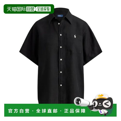 POLO RALPH LAUREN 女士衬衫 211A96160BLACK SS2026亚麻短袖