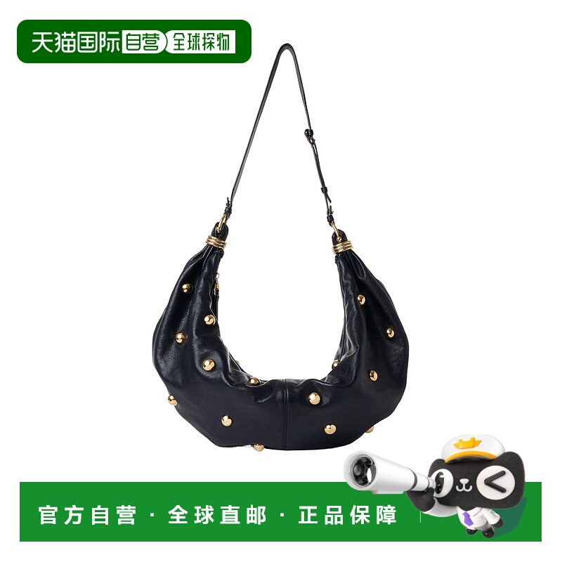 1h可退 CHLOÉ 女士斜挎包 C24WS610O4148B AW2024 黑色 大号铆钉