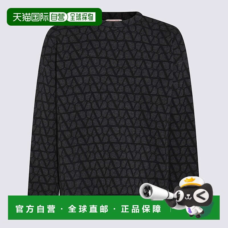 1h可退 VALENTINO 男士针织衫 3V3KC27A9K3MJG AW2023 黑色羊毛