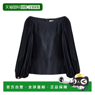 1h可退 chloe 女士 上装T恤长袖露肩上衣女装羊毛