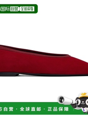 1h可退 潮奢 TOTÊME 女士 红色 Minimalist Suede 芭蕾鞋 252WAS0