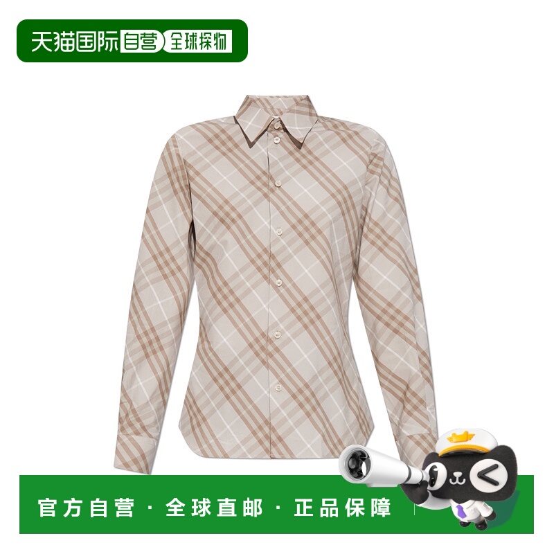 1h可退 BURBERRY 女士衬衫 8115964C3950STONEGREYIPCHECK博柏利