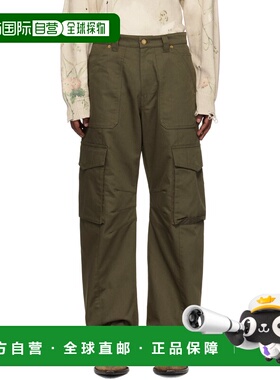 1h可退 潮奢 GOLDEN GOOSE 男士 绿色 Wide-Leg 工装裤 GMP01868P