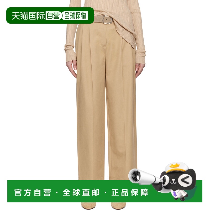 1h可退 潮奢 TOTÊME 女士 驼色 Relaxed Chino 长裤 242WRB1641FB
