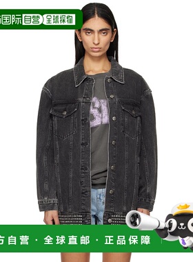 1h可退 潮奢 Ksubi 女士 黑色 Altar Phoenix 卡车司机牛仔夹克 W