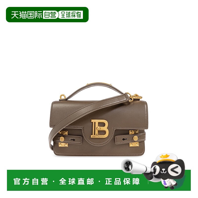 1h可退 BALMAIN 女士手提包 FN1DA828LSLX7AQ AW2025 绿色 Leathe