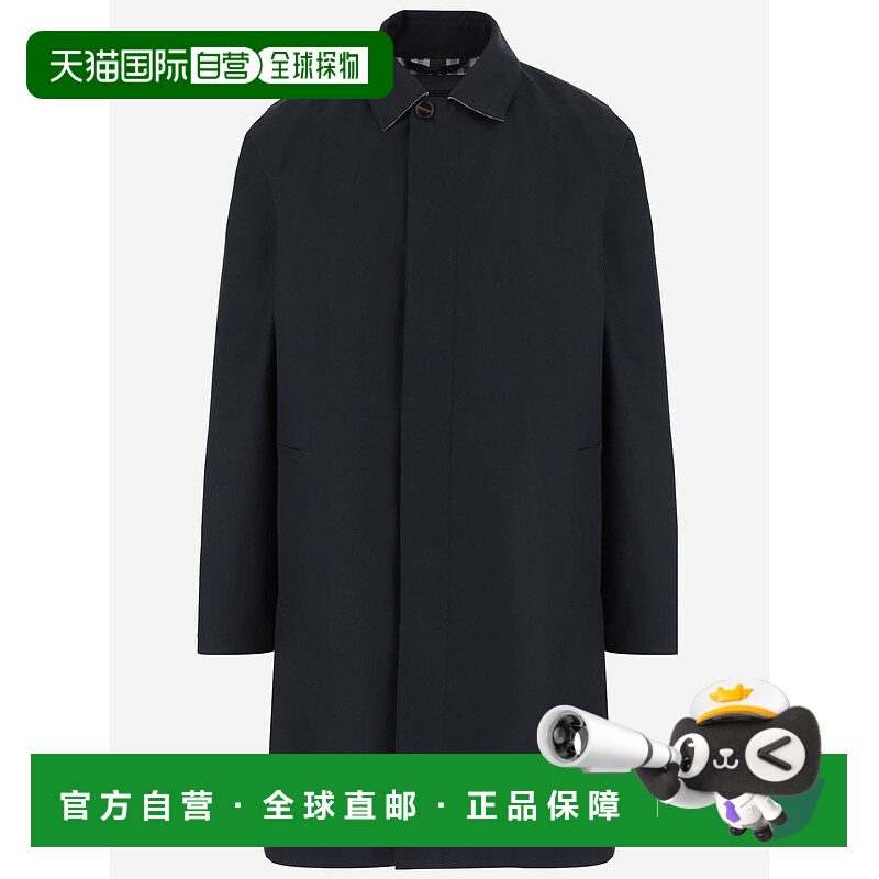 1h可退 BURBERRY 男士大衣 8110980NAVY AW2025 黑色