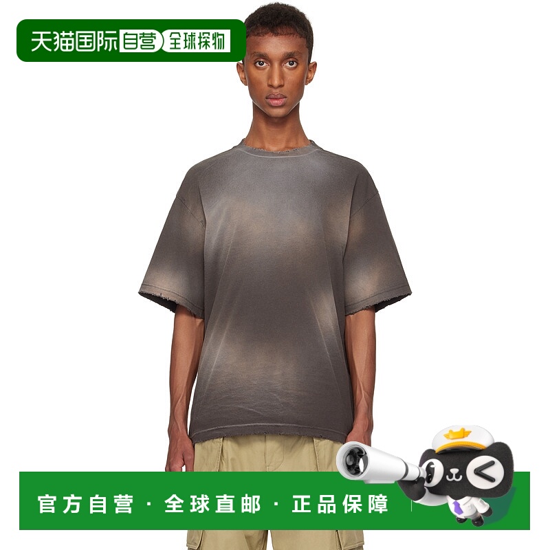 1h可退 潮奢 We11Done 男士 灰色 Standard Logo Washed T 恤 WDT