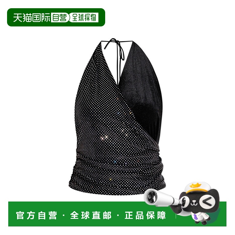 1h可退 BALMAIN 女士背心吊带 FF1AG715MH23EAC AW2025 黑色