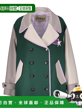 HERNO 女士西服 CA000474D333447970 AW2023 绿色夹克长袖西装