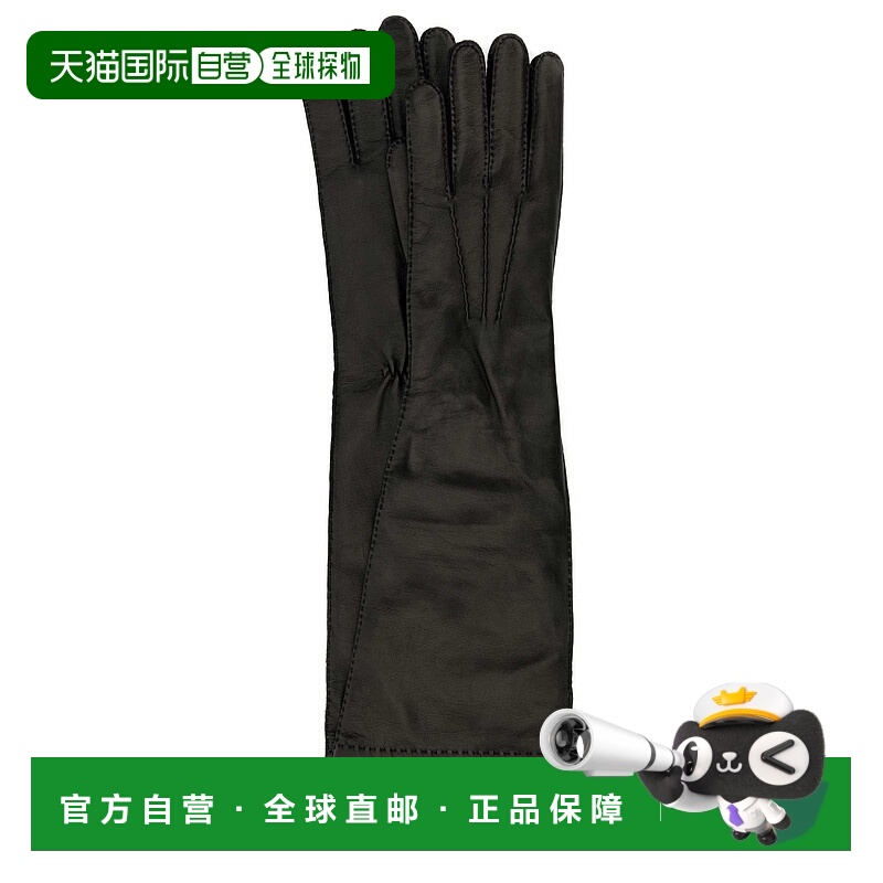 1h可退 潮奢 Miu Miu 缪缪 女士 黑色软羊革皮革手套 5GG226038F0