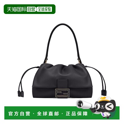 FENDI 女士手提包 8BR833AQ0DF0KUR SS2025 黑色 Mamma Baguette