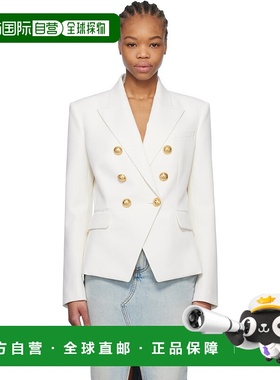 1h可退 潮奢 Balmain 巴尔曼 女士 白色 Grain De Poudre 6-Butto