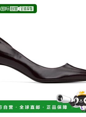 1h可退 潮奢 KHAITE 女士 酒红色 Jet D'Orsay Low 中跟鞋 F20419