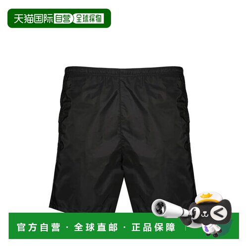 PRADA 男士短裤 UB333SOOO1WQ9F0002 AW2026 黑色 Shorts in re-n