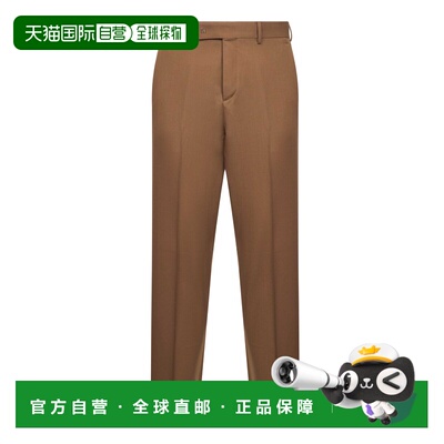 FENDI 男士休闲裤 FB1089AU60F0QE1 AW2025 棕色 Wool Gabardine