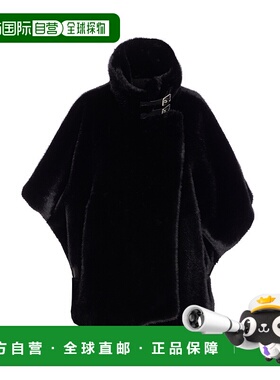 PINKO 女士披肩 103837A2PIZ99 AW2025 黑色 高领短袖斗篷