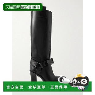 巴宝莉 Burberry 女士 皮质及膝靴子 1h可退 8079913厚底鞋 潮奢