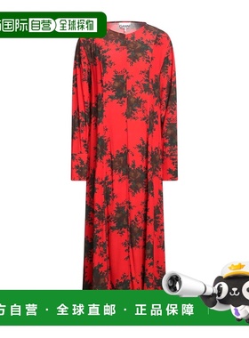 付款1h内可退 潮奢 GANNI 甘尼 女士 长款连衣裙 red红色 舒适时