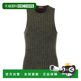 A215740DCCB5EU AW2025 绿色 DIESEL Tank T恤 Cotton Top 男士