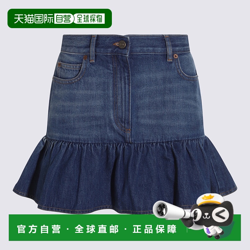 1h可退 VALENTINO 女士半身裙 7B3DD20L9KH558 AW2025 蓝色