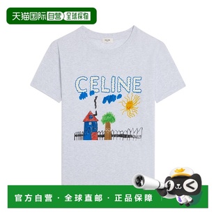 男士 白色 T恤 AW2025 短袖 RX0BZ671QGCA7 CELINE