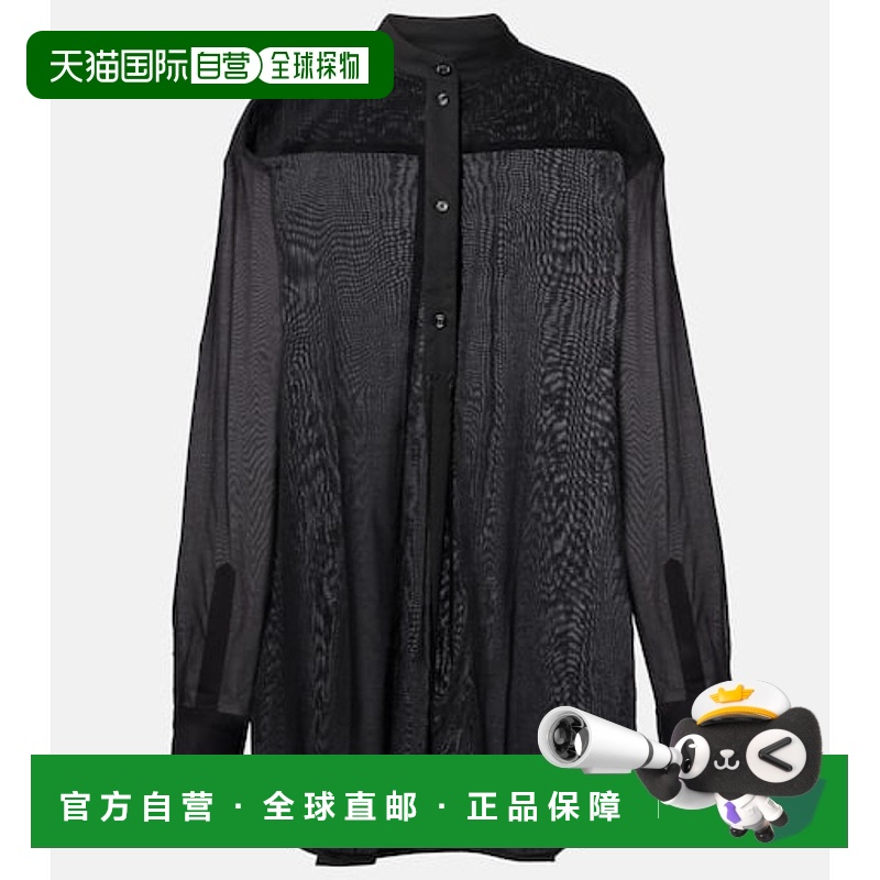 1h可退 潮奢 TOTÊME 女士 宽松款棉质衬衫 black黑色 舒适时尚