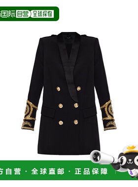 BALMAIN 女士大衣 FF1R9331PD13EAD AW2025 黑色 Blazer with emb