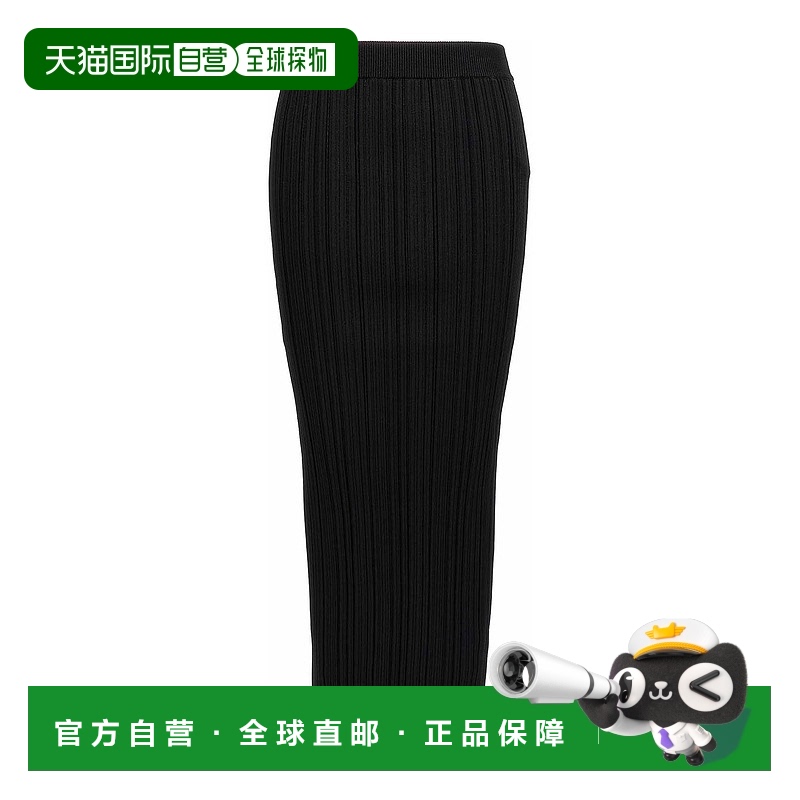 1h可退 BALMAIN 女士半身裙 DF0LD019KH700PA AW2024 黑色 Pleate