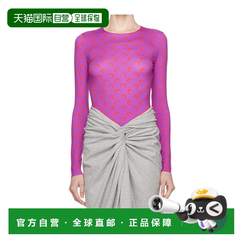 1h可退 MARINE SERRE 女士T恤 WTS006APU40VIOLET AW2024