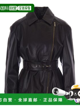 MAX MARA 女士皮衣 6446016106003 AW2026 黑色 翻领长袖休闲夹克