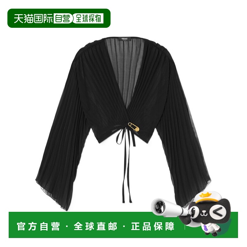 1h可退 VERSACE 女士外套 10190461A136791B000 SS2025 黑色长袖