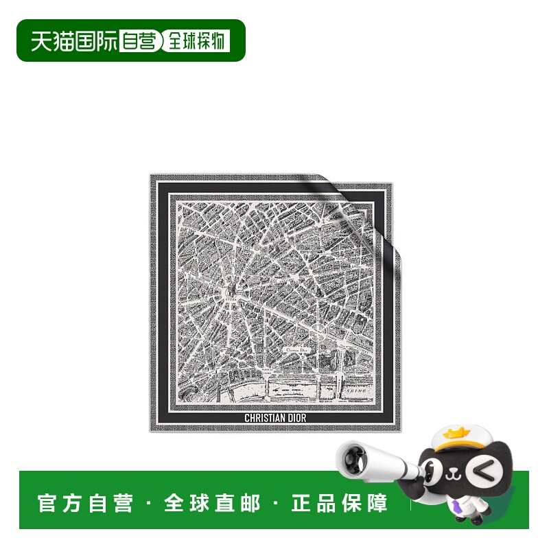 1h可退 DIOR 女士围巾 32PAR090I600C080 SS2024 灰色 PLAN DE PA
