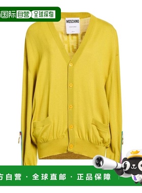 1h可退 潮奢 Moschino 莫斯奇诺 女士 针织开衫 yellow黄色 舒适