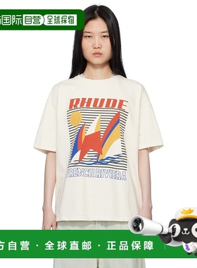 1h可退 潮奢 Rhude 女士 灰白色 Poster T 恤 RHPS25TT10012