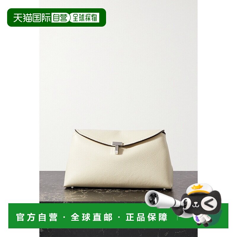 1h可退 潮奢 TOTÊME 女士 T-Lock 纹理皮革手拿包 234WLGBG423LE0