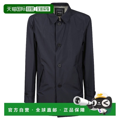 HERNO 男士夹克 IM00065UL111249201 SS2024 黑色 长袖翻领雨衣