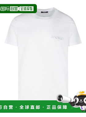 BALMAIN 男士T恤 EH1EF000GD840HF SS2025 白色短袖 T-SHIRT