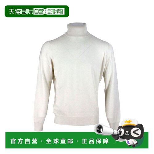 Brunello Cucinelli 布内罗 古奇拉利 男士 羊绒高领上衣(白色) M
