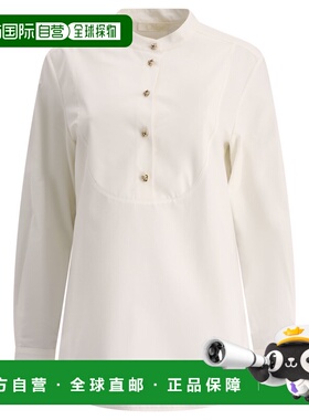 CHLOÉ 女士衬衫 C24SHT1614124U SS2024 白色 翻领长袖衬衫