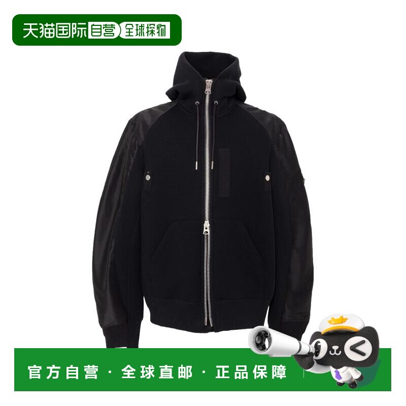 Sacai 男士 黑色毛线衫 2603948M001 black黑色 舒适时尚帽衫