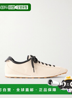 1h可退 潮奢 Jacquemus 男士 Les 网球皮革边帆布运动鞋 26EFOM00