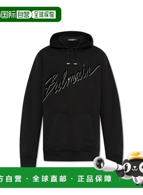 BALMAIN 男士针织毛衣 EH1JT047BC86EAP SS2025 黑色长袖卫衣