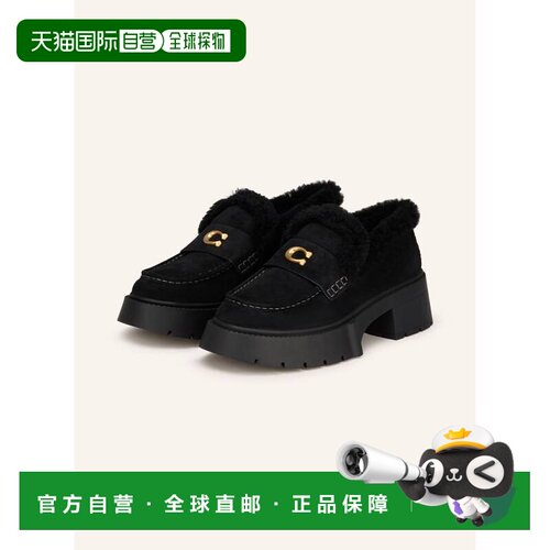 COACH 女士休闲鞋 100287340413000 CO 黑色 LEAH platform loafe