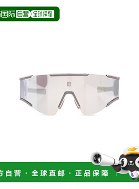 BALMAIN 男士太阳镜 BPS138E14100 SS2024 白色 盾形镜框太阳镜