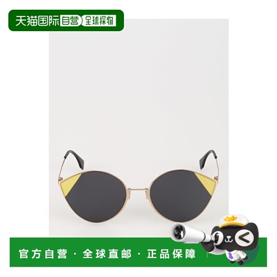 FENDI 女士眼镜 FF0341S2F7IR SS2019 黑色太阳镜