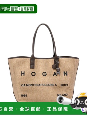 HOGAN 女士手提包 KBW01TA5300UYI7E06 SS2026棕色编织包单肩包