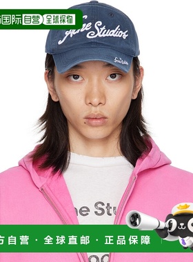1h可退 潮奢 Acne Studios 艾克妮 男士 蓝色徽标棒球帽 C40416