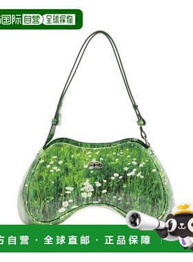 1h可退 潮奢 Diesel 迪赛 女士 Play-Glossy 猫咪印花单肩包 X102