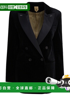 1h可退 潮奢 MaxMara 麦斯玛拉 女士 双排扣天鹅绒西装外套 25210